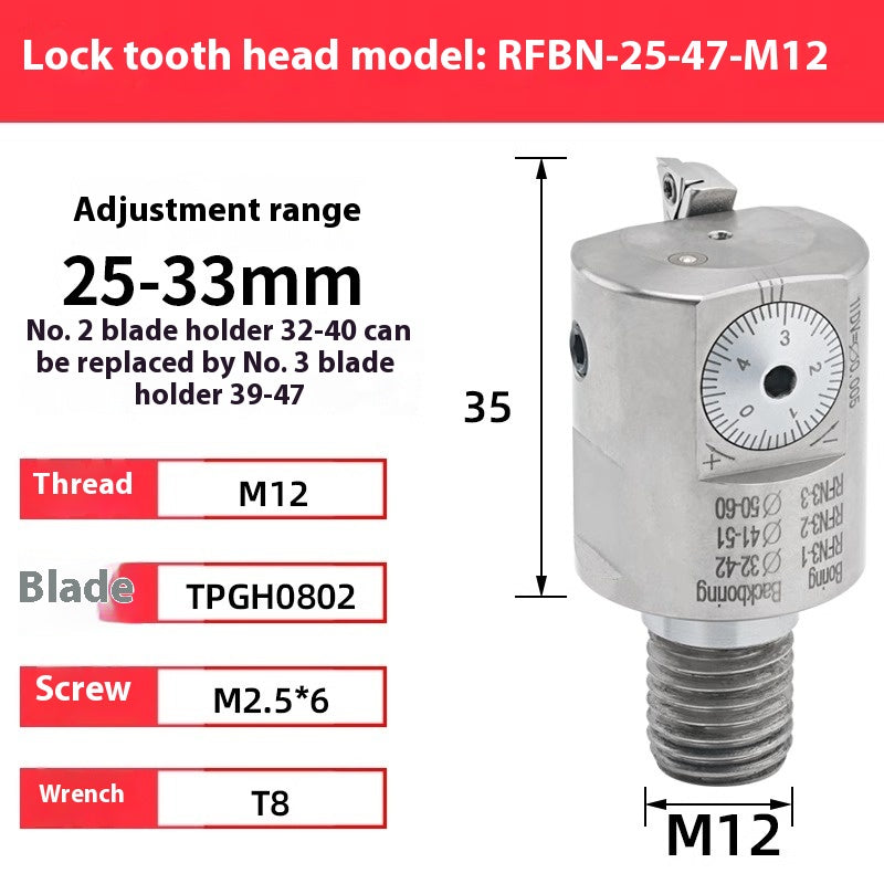 2072-Lock-tooth fine boring head EWN RFBN small hole SDJ fine boring cutter adjustable tungsten carbide alloy seismic boring bar 10-60 Shandong Denso Pricision Tools Co.,Ltd.